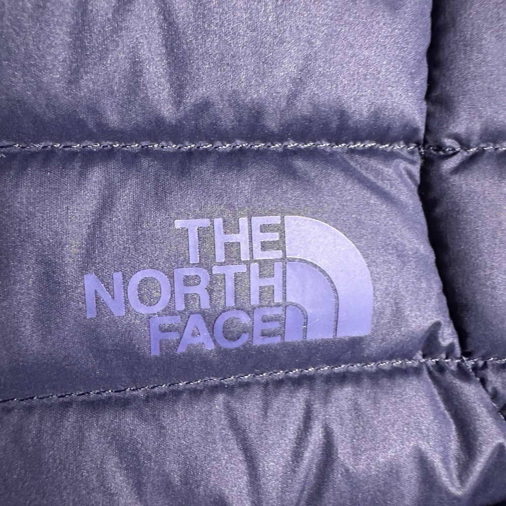 North Face Vest Womens S Gillet 700 Down Puffer Quilted Full Zip Hike Navy - Picture 6 of 14